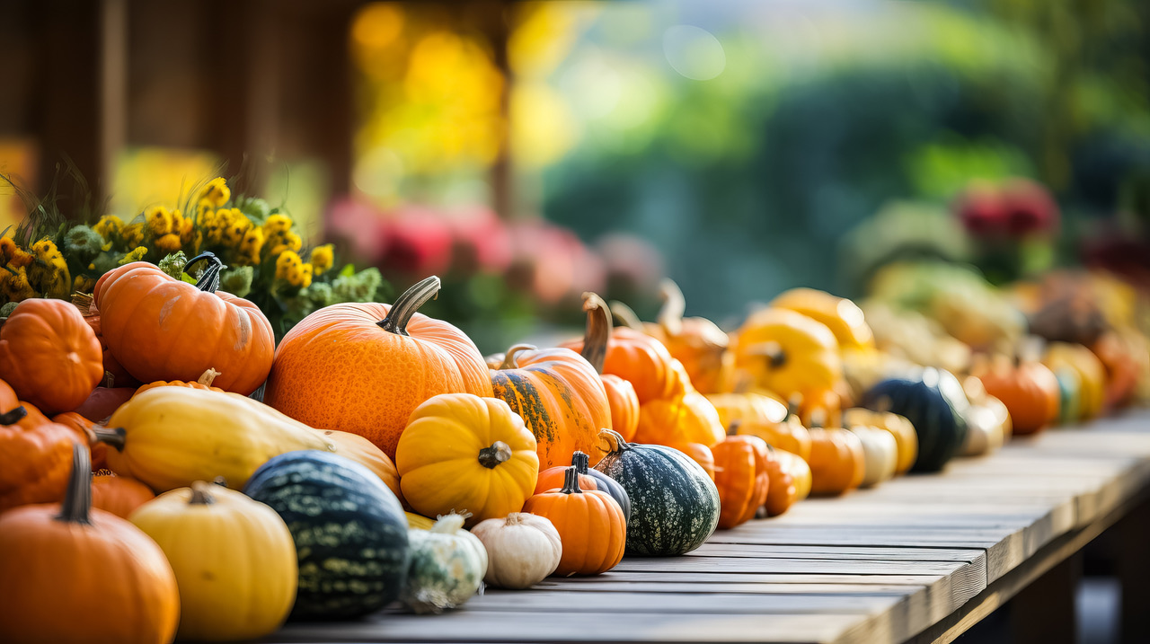 pumpkins in fall photo