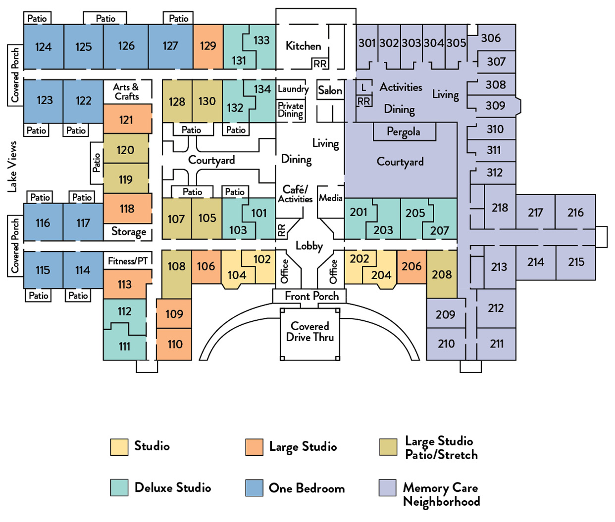 Floor Plans Assisted Living Community Apartment Types